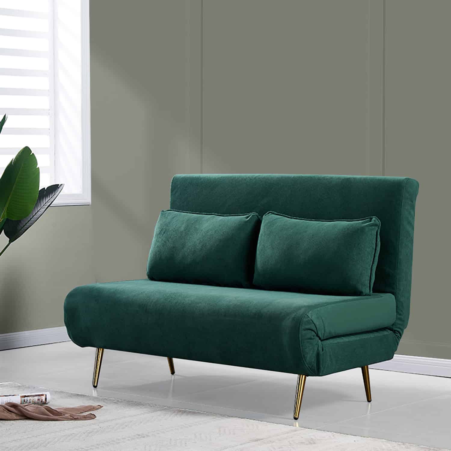Millie Gold 3-Seater Sofabed (Green) - Furniture Source Philippines
