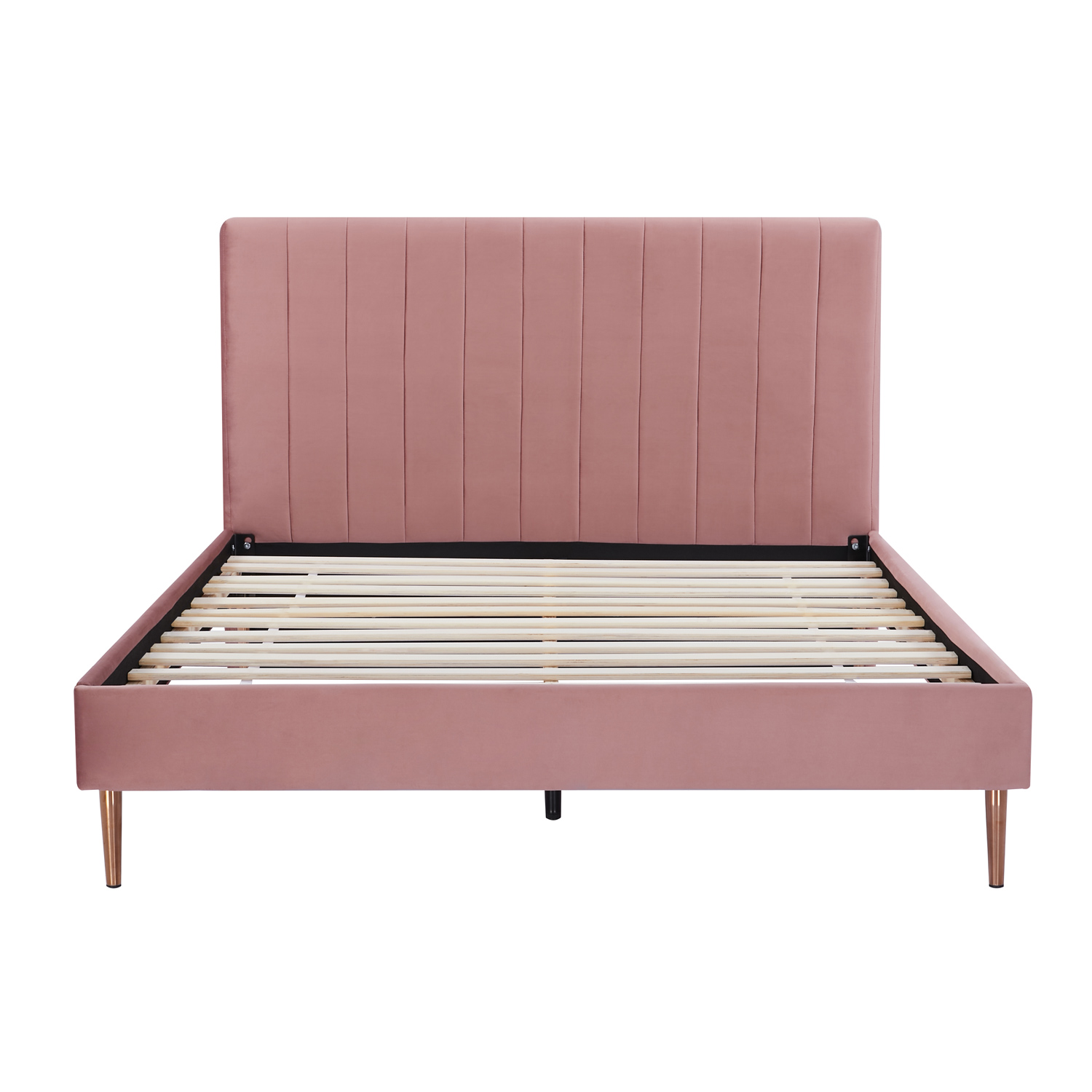 Gupee Velvet Gold Bed Queen (Old Pink) - Furniture Source Philippines
