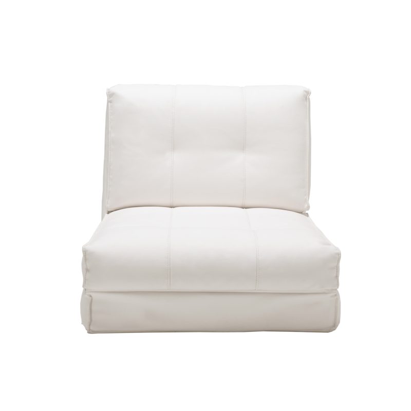 Jackson Single Sleeper Chair (White Faux Leather) - Furniture Source ...